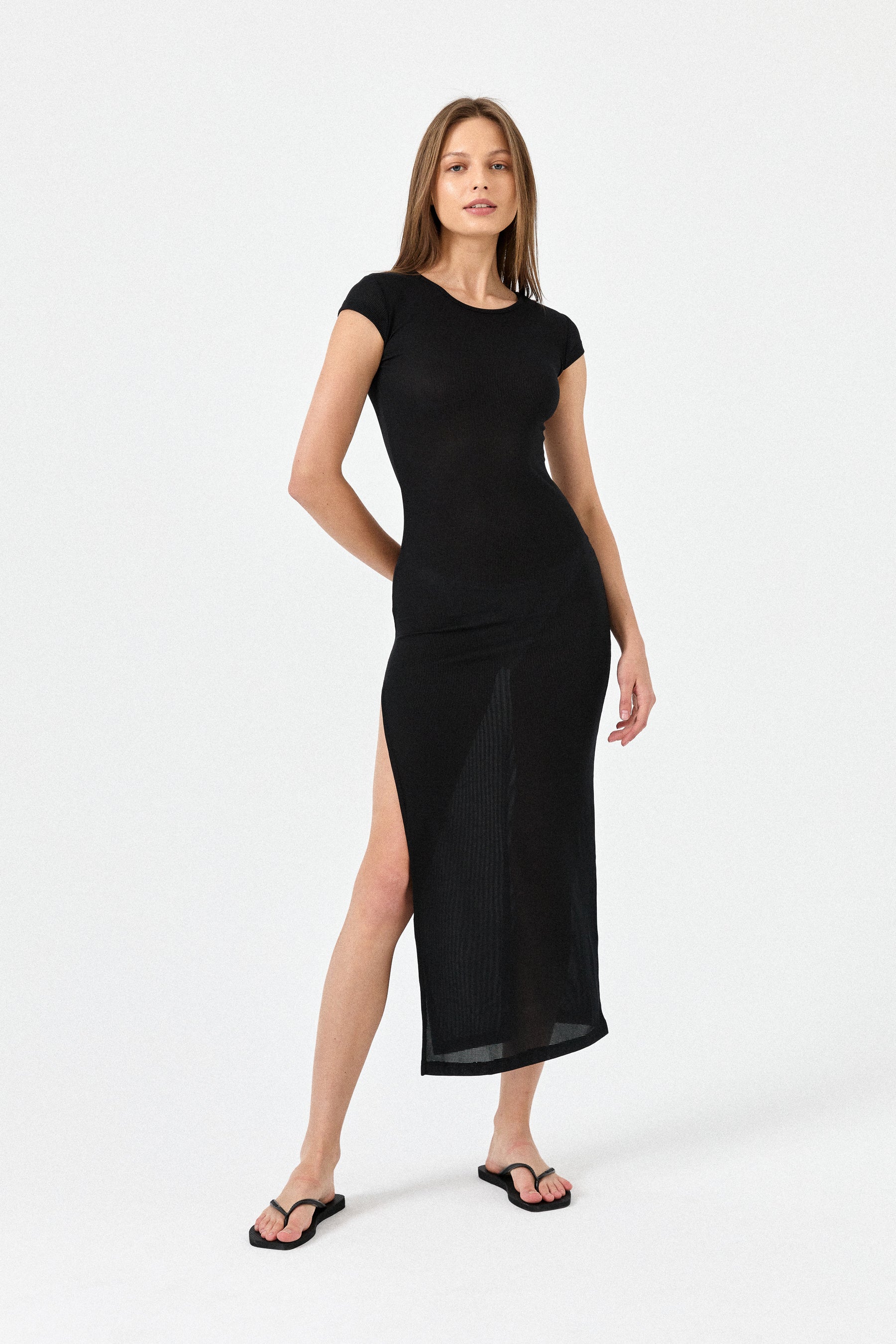 Slit Midi Dress Slo Collective Slit Midi Dress Slo Collective