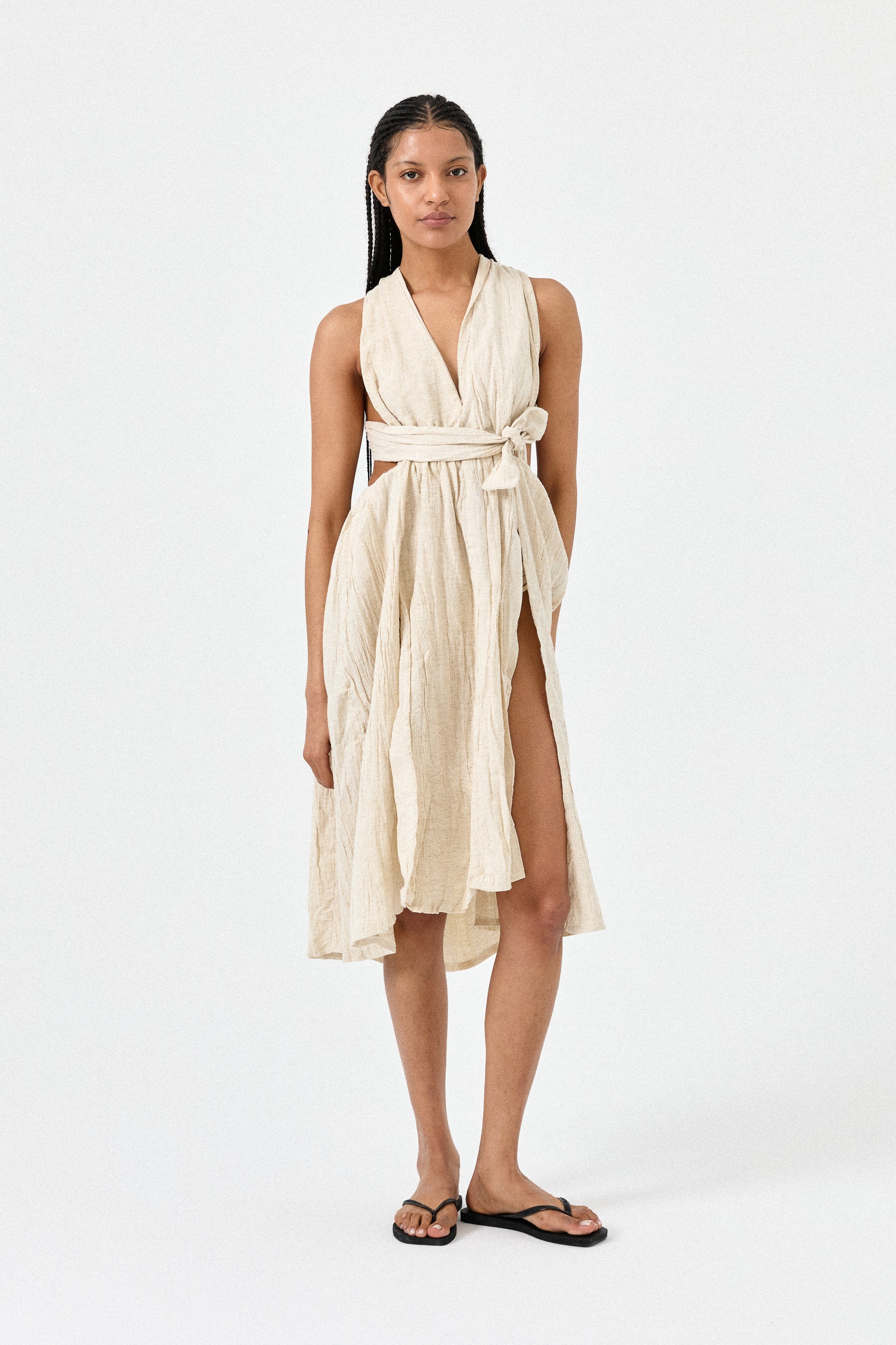 Linen Midi Dress Slo Collective Linen Midi Dress Slo Collective