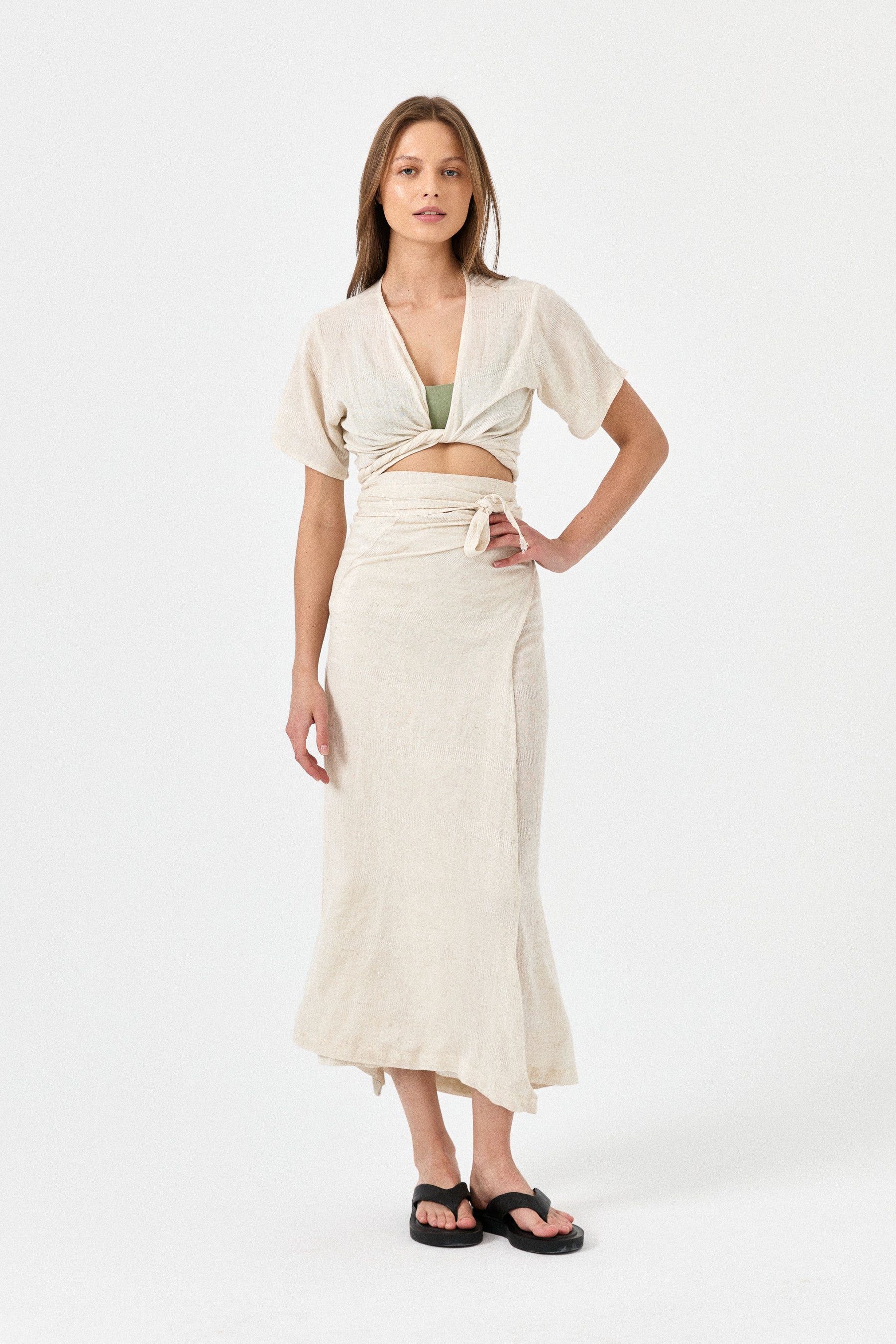 Linen Wrap Top – Slo Collective