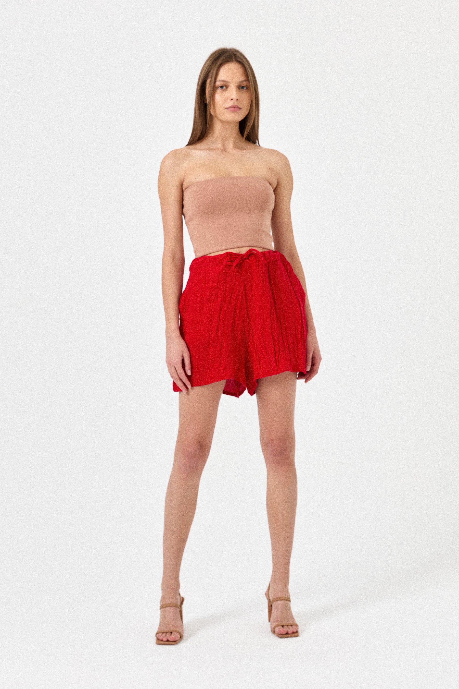 ★SCULPTOR★ Eyelet Knit Shorts Melange Gray SC25S426MG Eyelet Knit Shorts Melange Gray – Sculptor
