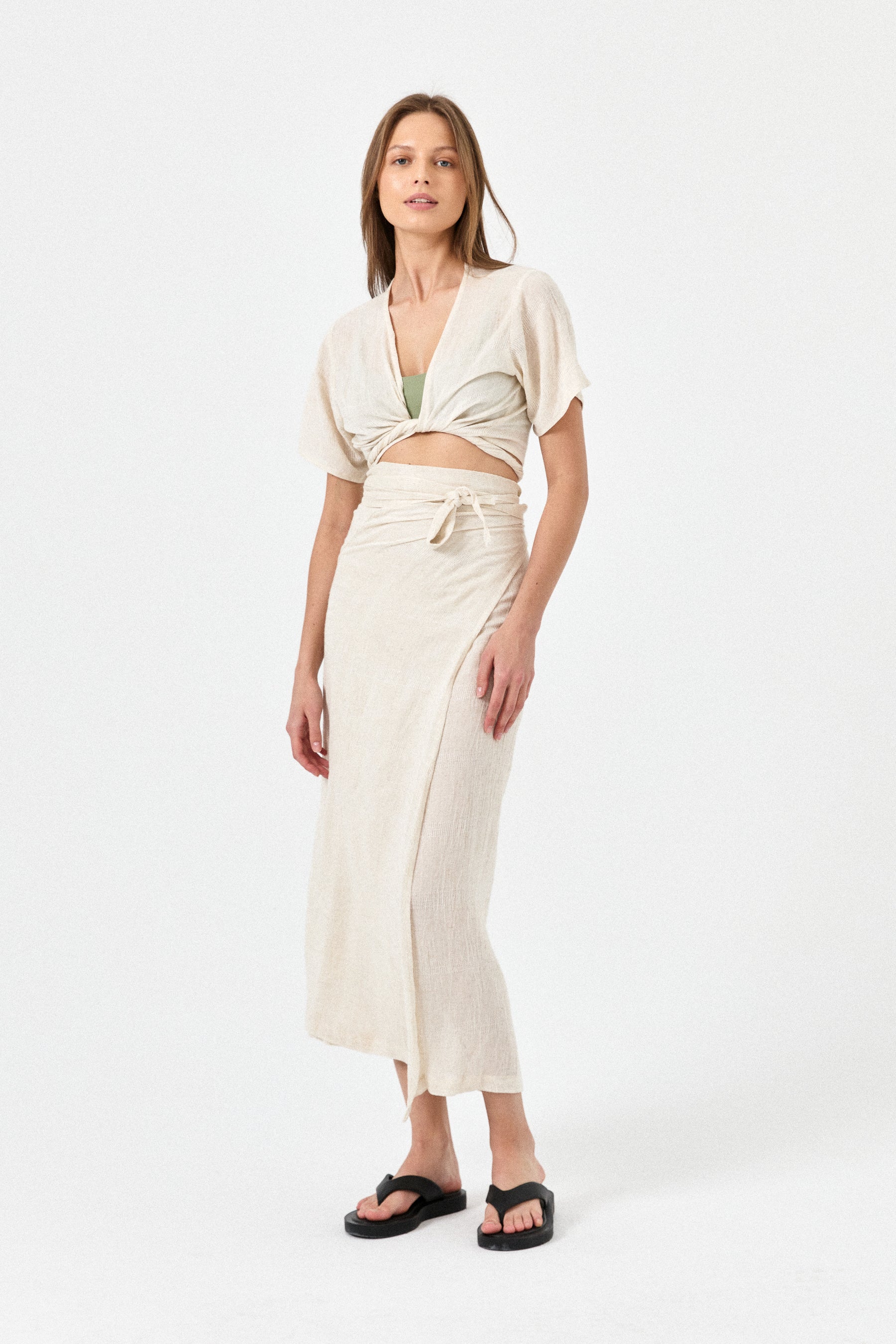 Organic cotton wrap top（white） Zara Wrap Top White Size L | eBay